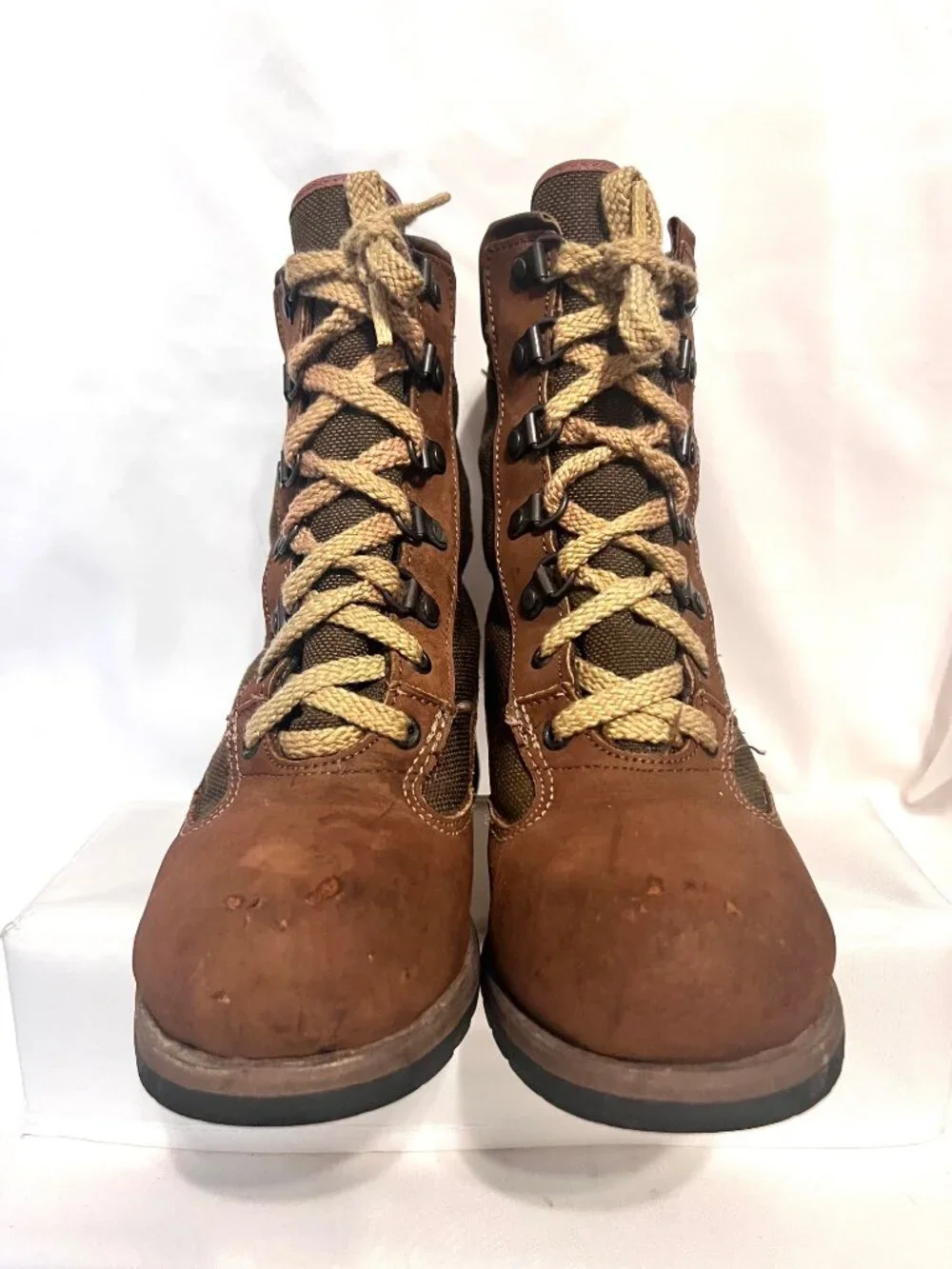 Rocky Boots-Combat Lace Up Youth-5 1/2 M-Vibram Sole-Brown/Tan Mix-Waterproof